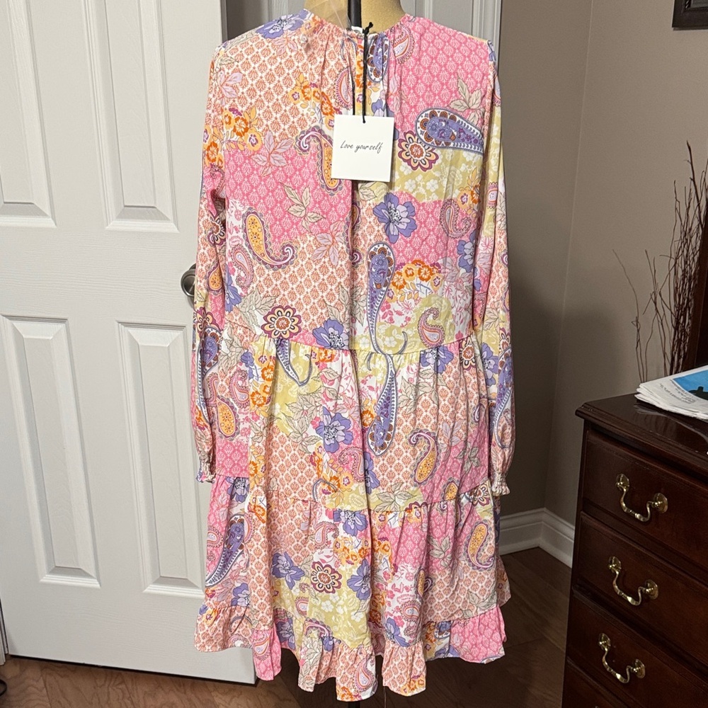 Floral Pink and Purple Dress - Picture 7 of 7